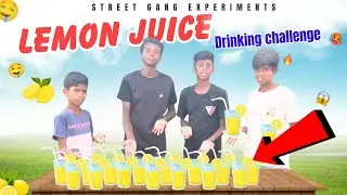 Lemon Juice Drinking Challenge 🍋 | Who Can Handle the Sourness? 😝