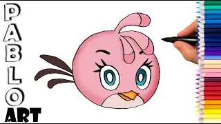 How to Draw Stella from Angry Birds Games | Learn to Draw  step by step