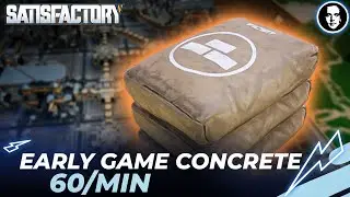 Efficient Basic Concrete Factory Tutorial - Satisfactory New Player Guide EP4