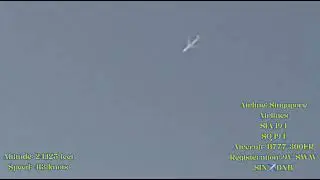 High Altitude Plane Spotting: Singapore Airlines B777-300ER heading to Dubai DXB ✈️🛬🛫🛩