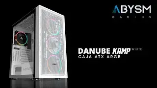 Caja ABYSM ATX DANUBE KAMP (Blanca o Negra) - Ancho Especial 230 mm, Lateral Vidrio Templado