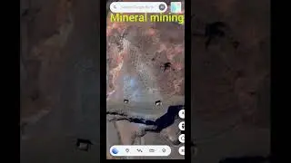 Satellite map of Mineral mining in sahara desert