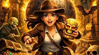 Indiara Game 🔥 Temple Run Adventure | Dangerous Trap & Treasure Hunt 💎#zarvixgaming