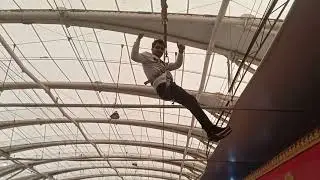 zip line activity in The India's Grand Venice mall #sportsactivity #masti #grandvenicemall #enjoy