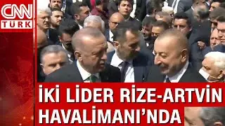 Cumhurbaşkanı Erdoğan ve İlham Aliyev Rize-Artvin Havalimanı açılışında