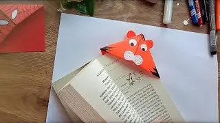 Easy DIY Paper TIGER Corner Bookmark/Paper Crafts For School/Origami Tiger Bookmark/Paper Craft
