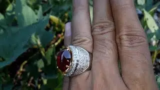 Ruby Madagascar 19 cts silver ring
