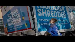 Mobiele harddisk shredder in actie | IT-recycling
