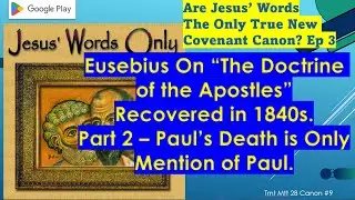 Eusebius in Syriac Edessa recovery on 