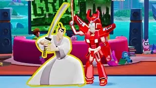 MultiVersus - Samurai Jack and Mech Suit Rick Unique Interactions HD