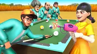 Scary Teacher 3D vs Squid Game 2 | Trying Giant Billiard and Throw the Balls Into Holes Challenge