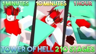 How Far Can I Go In THE TOWER of HELL in 1 MINUTE, 10 MINUTES, 1 HOUR?