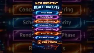 🎯 REACT MOST IMPORTANT INTERVIEW CONCEPTS #reactjs #interview #ui #developer #react #concept