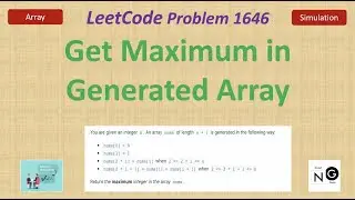 Get Maximum in Generated Array | LeetCode 1646 | Array