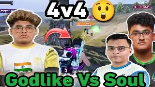 Godlike Vs Soul 😯 Pure 4V4 Fight 🔥 Jonathan Vs Akshat 1V1 🇮🇳
