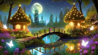 Enchanted Night: Fairy-Tale Gnome Houses in a Magical Forest | Calm Piano Music for Relaxation