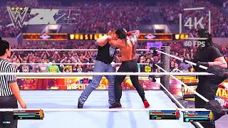 Wwe 2k25 | Brock Lesnar vs Reigns & Rollins (The Shield) | 1 vs 2 Handicap | 4k60Fps | ⭐⭐⭐ ⭐⭐