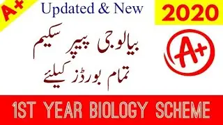 1st year biology paper scheme 2020