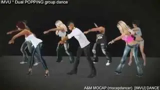IMVU - Dual Popping Group Dance  |  3D game dance animation - A&M MOCAP / mocapdancer