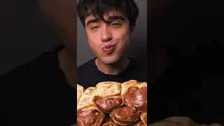 Nutella Crepe Rolls Overflowing Chocolate ASMR 🤤