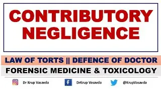 Contributory Negligence || Law of torts || Deference from Doctor
