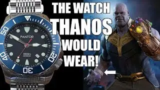 Best Bracelet Ever? Pantor Seahorse Blue Bezel 1000m Automatic Dive Watch Review - Perth WAtch #170