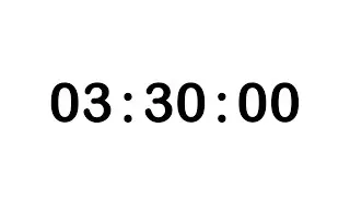 3 HOUR 30 MINUTE TIMER &bull; 210 MINUTE COUNTDOWN TIMER + Alarm, Full HD, 1080, White