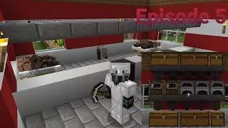 Am&eacute;nagement de la FORGE automatique avec les fours et les forgerons ! Minecraft survie #5