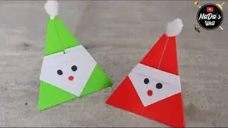 DIY : Origami Weihnachtsmann falten / Bastelideen für die ganze Familie