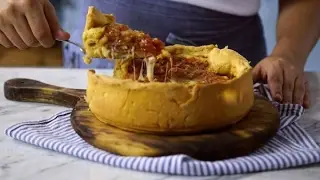How to make stuffed pizza, deep dish stuffed pizza, deep dish stuffed crust pizza | home cooking