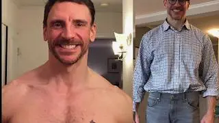 Nerd versus buff guy, same guy different treatment