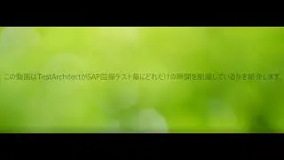 TestArchitectでSAP回帰テストにかかる工数を削減する