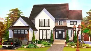 MODERN FAMILY FARMHOUSE 🖤 | The Sims 4 Speed Build