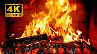 🔥 Камин 4K UHD 🔥 Уютная атмосфера потрескивания огня.