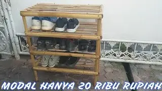 MEMBUAT TEMPAT SEPATU DARI BAMBU
