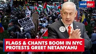 NYC Erupts in MASSIVE Protests as Netanyahu Arrives at UN | Genocide Chants Flood Times Square