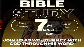 Tap in every Thursday @7pm central 8pm est time. Live online Discipleship Bible study