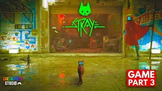 STRAY Walkthrough Part 4 &ndash; Rooftop Journey & Outsiders | No Commentary | 1440p 60fps