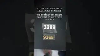 ALL OF OUR CLOTHING IS INDIVIDUALY NUMBERED