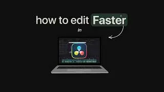 Editing tips to edit much FASTER in Davinci Resolve