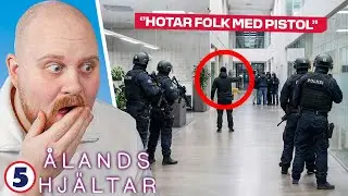 Polisen larmas om PISTOLHOT mot grupp... | &Aring;lands hj&auml;ltar #1