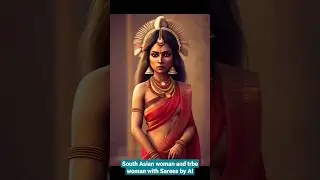 South Asian woman and trbe woman with Sarees by AI 🔥🔥