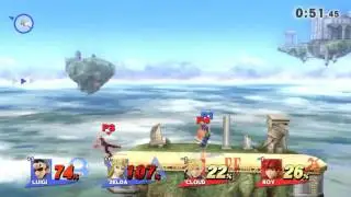 Super Smash Bros. Wii U- Luigi/Zelda vs Roy/Cloud