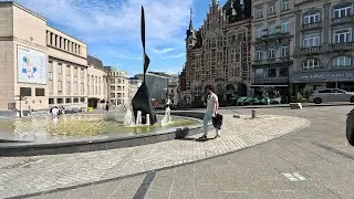 Пешеходная экскурсия по Брюсселю 4K, Бельгия 2025--41