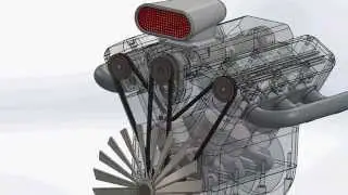 Solidworks Simulation of a Simplified V6 Engine