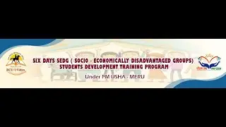 Six-Day SEDG Students Development Training Program | RCU, Belagavi | PM-USHA Session 1