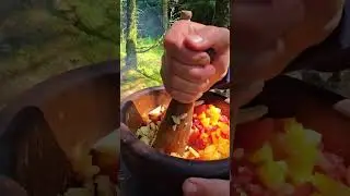 Forest Stew & Bread That&rsquo;ll Warm Your Soul 🥣🔥🌲 | ASMR Cooking Outdoors