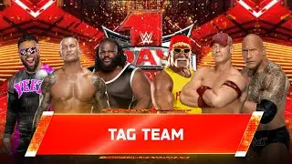 Jey Uso & Randy Orton & Mark Henry Vs Hulk Hogan & John Cena & The Rock - Tag Brawl | WWE 2K25