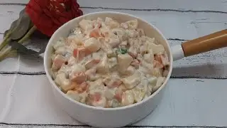 Russian Salad | Cold creamy vegetable Salad | Recipe 286 in English