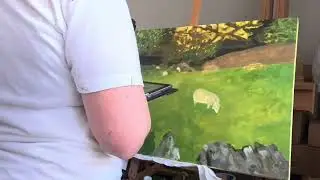Timelapse - Oil Painting, Sheep &ldquo;Undisturbed&rdquo;